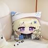 Cute Version Wuthering Waves Rinascita Cushion Cover Plush Fabric Soft Double Sided Print Sofa Cushion Cover Throw Pillow Covers