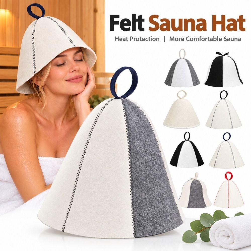 Felt Sauna Cap Absorbent Steam Room Cap Gifts Hair Protection Hat Unisex