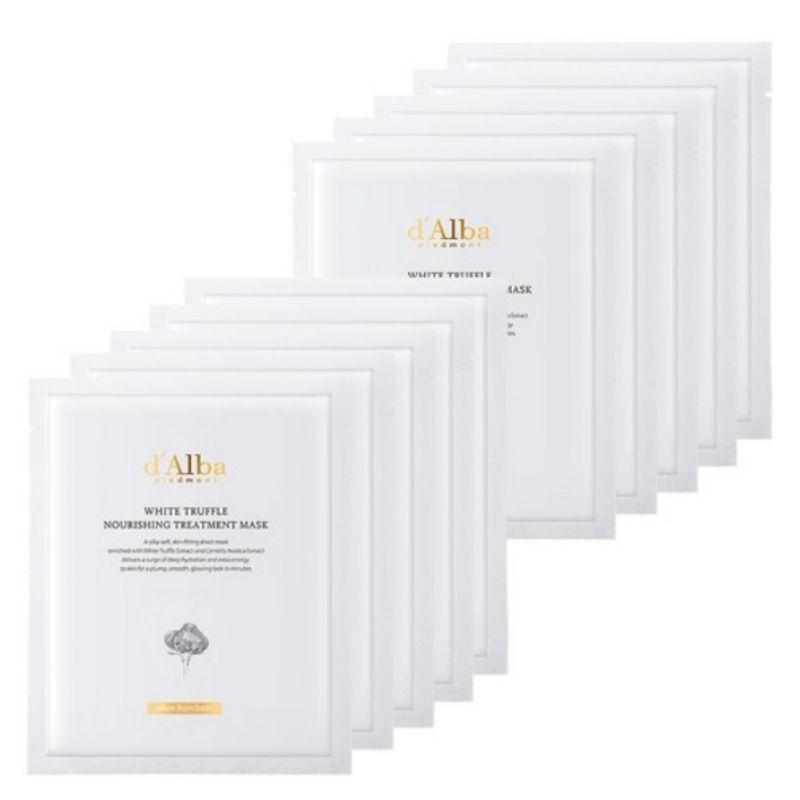 d Alba White Truffle Nourishing Treatment Mask Deep Hydrating Brightening Sheet Mask 25ml x 10 Sheets