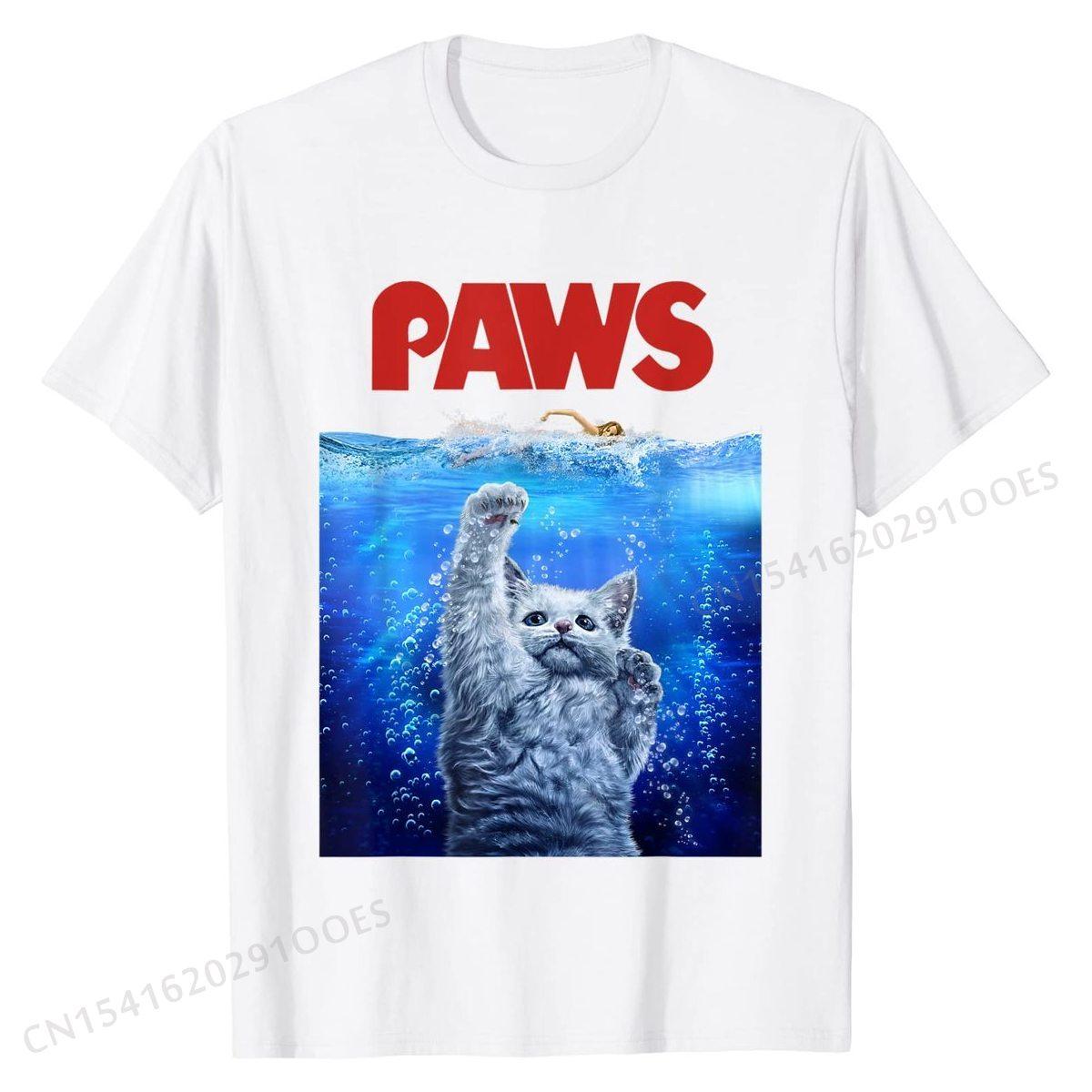 

T-Shirt, White Siamese Cat Threat from the Deep Sea, PAWS Brand 3D Printed Top T-shirts Cotton Adult Tops T Shirt Europe S