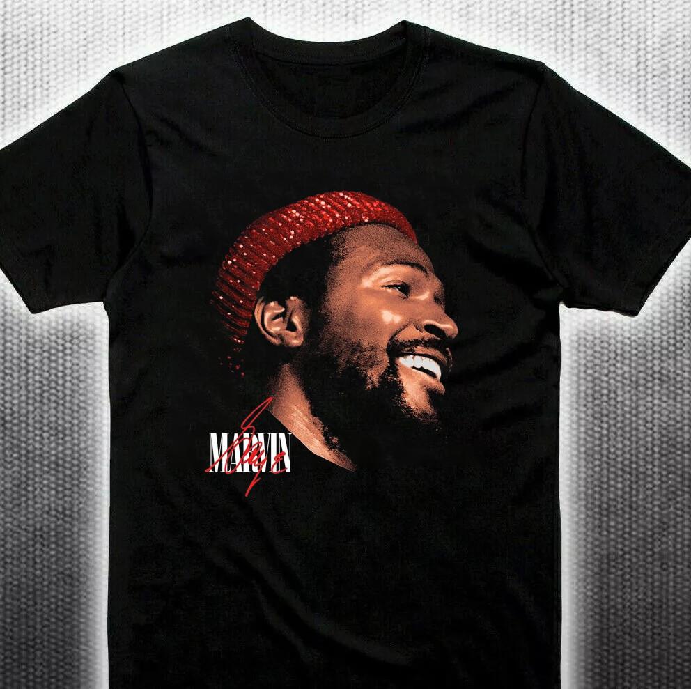 

Marvin Gaye Black Cotton All size S-5XL Gift Fans Shirt AD586 Unisex T-Shirt S