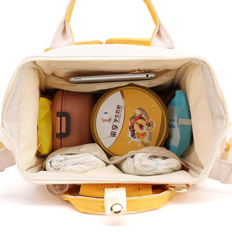 Stylish Multifunctional Mommy Backpack: Handheld & Shoulder Maternity Bag for Convenient Baby Outings