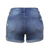 Stretchy Hole Breaking Ladies Denim Shorts
