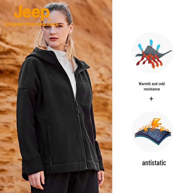 JEEP Women s Full-Zip Fleece Hoodie S 7250₽
