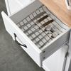 Modern Kitchen Cupboard Wooden Storage Cabinet Tableware Organizer With 2 Drawers For Living And Dining Room White