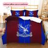 Crystal Palace F.C Pattern Bedding Quilt Set  Home Decoration  Gift (1 * duvet cover + 2 * pillowcase  without core).xwn
