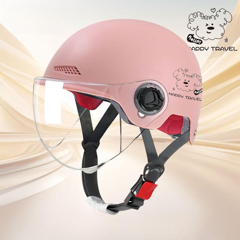 

3C сертифицированный электромобильный мужской и женский летний всесезонный универсальный солнцезащитный полушлем аккумуляторный мотоциклетный защитный шлем