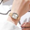 Fashion Simple Hundred Square Round Large Dial Quartz Women's Golden Strap Wristwatch Reloj De Mujer Dropshipping