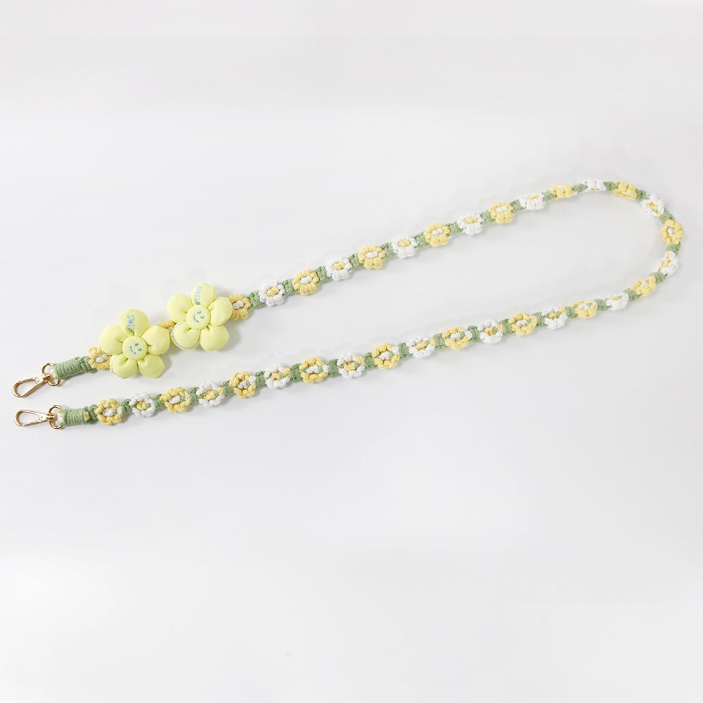 Bohemian Daisy Flower Woven Phone Lanyard - Colorful, Fashionable & Versatile