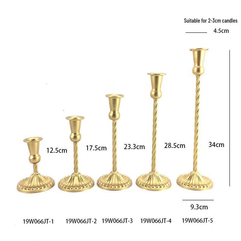 Elegant Wrought Iron Candlestick for Romantic Wedding & Living Room Decor