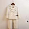 Suit for Boys Spring Casual Children School Uniform Outfits Handsome Kids Host Performance Costume 2-11 Years Boy Birthday Blazers Set