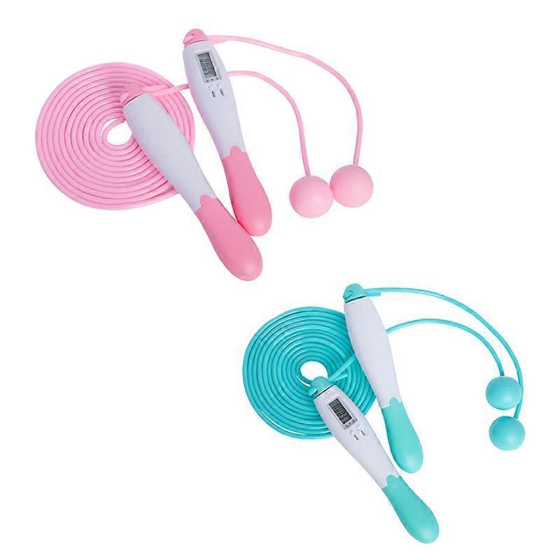 Digital Jump Rope Skipping Rope Timer Calorie Count Counter Gym FitnessPink