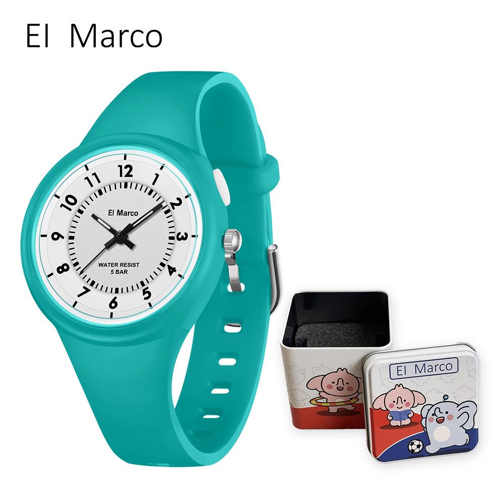 Marco Quartz Unisex Children's Sports Watch - Simple, Stylish, Waterproof with Color Block Design for Students