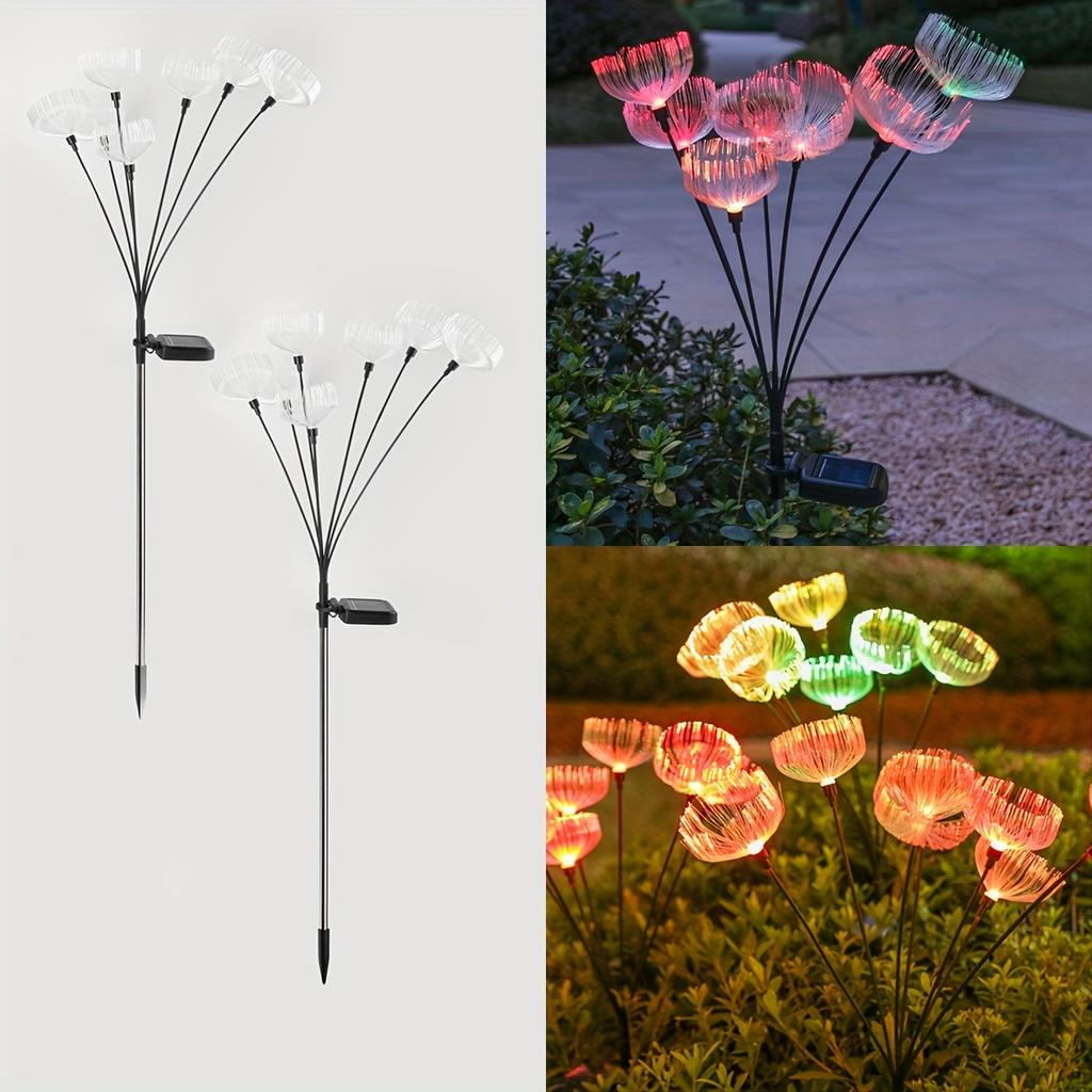 2PCS Solar-Powered LED Jellyfish Garden Lights Waterproof Outdoor Landscape Lawn Patio Lighting Switch-Controlled