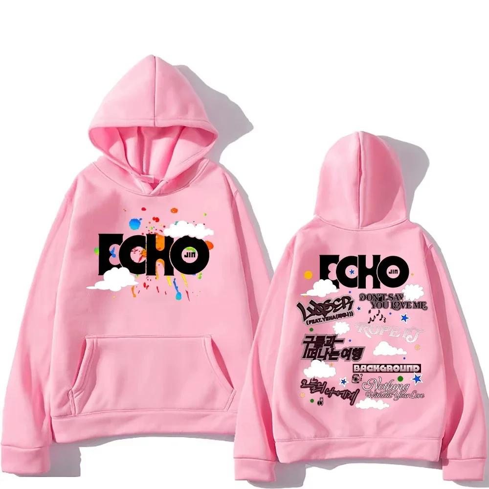 Jin Echo Men's and Women's Autumn and Winter Casual Street Sweatshirt Hoodie Hip-hop Street Harajuku Top