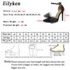 Fashion Eilyken New Style Pointed Toe Sandals Sexy Buckle Strap Cover Heel Women Spring Summer Mesh Butterfly-knot Wedding Pumps Shoes