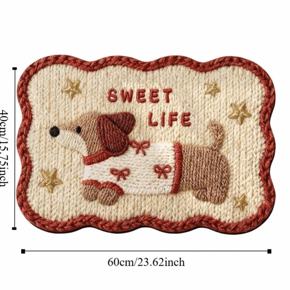 Durable 40*60cm Bath Mat Dirt-scraping Surface Water Absorption Pony Door Mat Household Washable Doormat Home Decoration