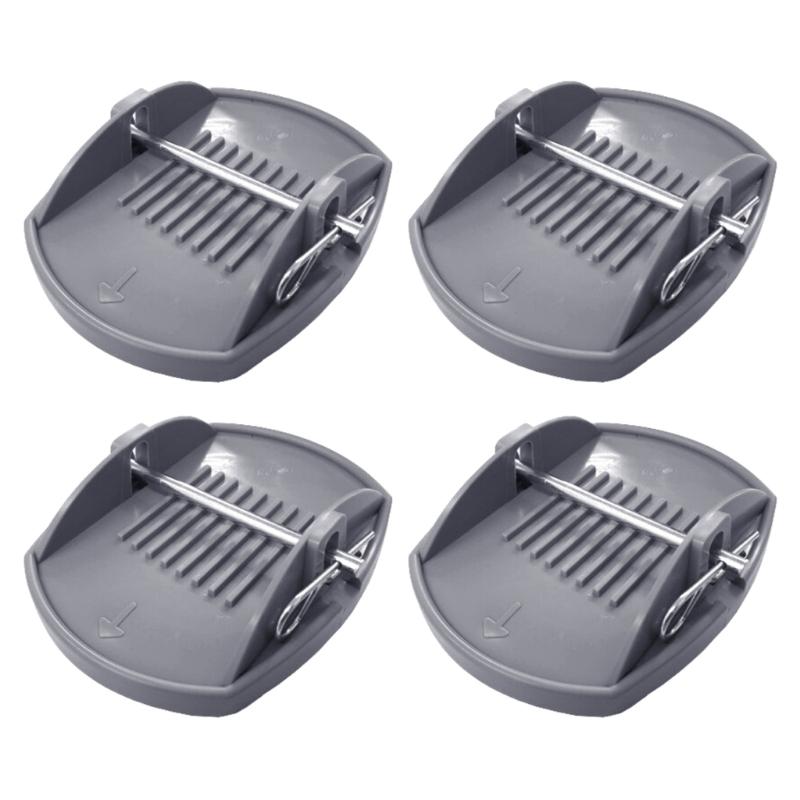 4Pcs Almofadas estabilizadoras de pernas com pinos para terrenos irregulares, estabilidade aprimorada e posicionamento seguro no solo