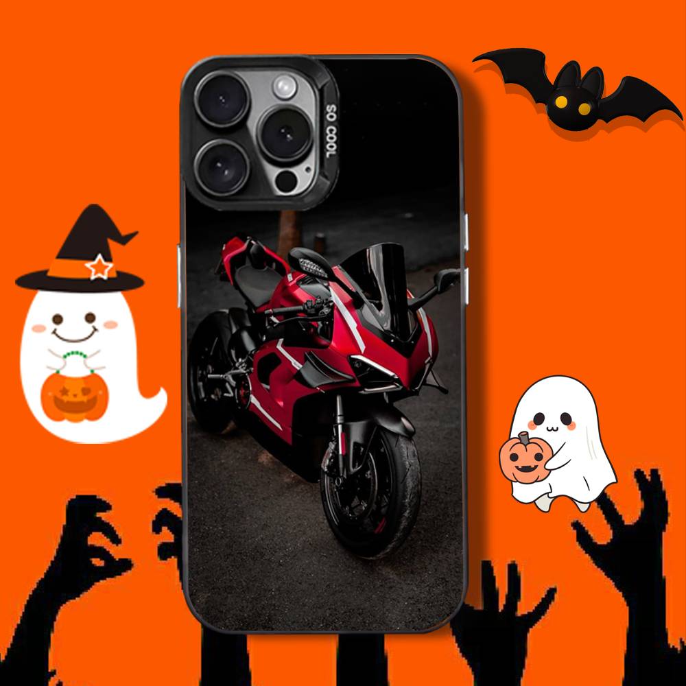 D-DucatiS P-Panigale V4 Phone Case For iPhone 16,12,13,17,15,1,11,Mini,Pro,SE,XS,MAX,Black Matte Silicone Cover iPhone12PRO