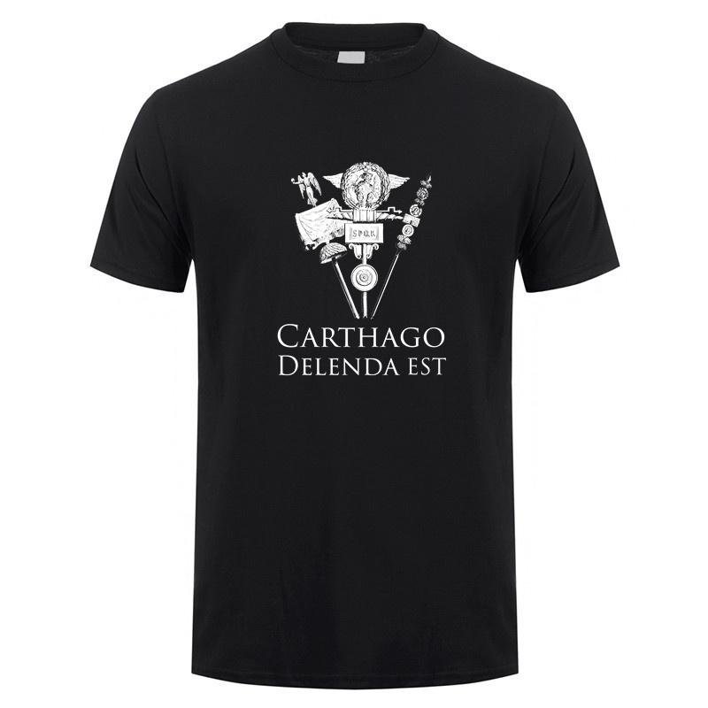 Delenda Est Carthago T Shirt Summer Cool Men Cotton Short Sleeve Tshirts Gift Man Tee Tops DY-018
