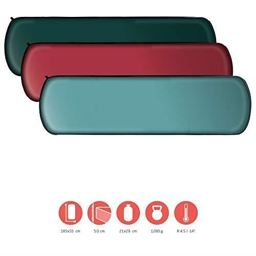 Tapis de camping autogonflant - GRAND CANYON - HATTAN 5.0 - 185x55x5cm - Isolation thermique - Turquoise