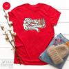 Family Christmas T-shirt, Christmas Women T-Shirt, Women Christmas Gift, Merry Shirt, Cute Christmas Tee, Christmas Shirt, Merry Merry Tee