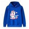 Cute Cartoon Unicorn Print Kids Hoodies, Boys Girls Casual Long Sleeve Pullover Sweatshirt, Soft Cozy Lightweight Top for Daily Wear and Birthday Gift