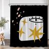 Abstract Geometric Shower Curtain Mid Century Flower Leaf Nordic Minimalist Bathroom Decor Modern Polyester Bathtub Curtain