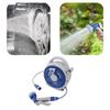 Garden Hose Reel Portable PVC ABS Water Hose Holder Easy to Use Sun Resistant 15M Lightweight Retractable Wall Mount with Spray Nozzle