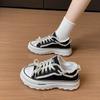 Fashion Round Toe Lace Up Shoes for Women Light Y2k Fashion Comfortable and Elegant Vulcanized Shoe Trends 2025 Korean 39 Woman Footwear