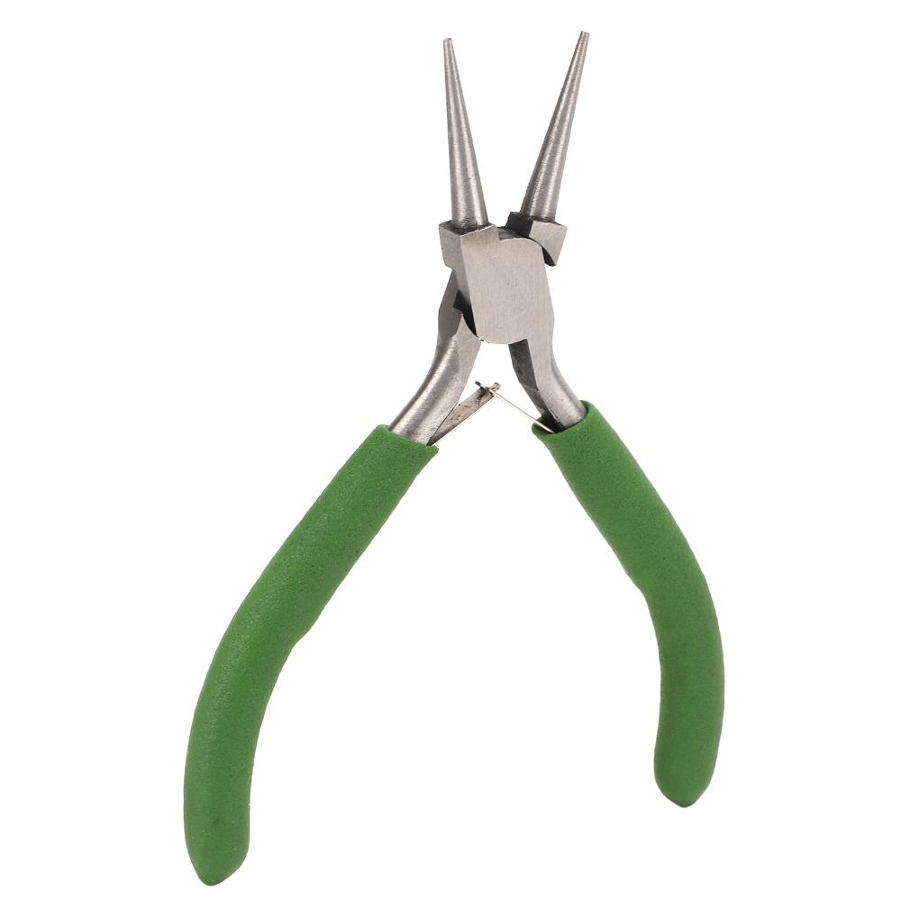 Green Jewelry Pliers Nonslip Handle Wire Looping Pliers Round Nose Pliers Precise Wire Looping