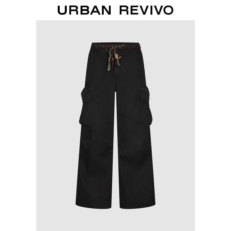 

UR2026 Men s Cargo Pants with Tassel Braided Belt 30