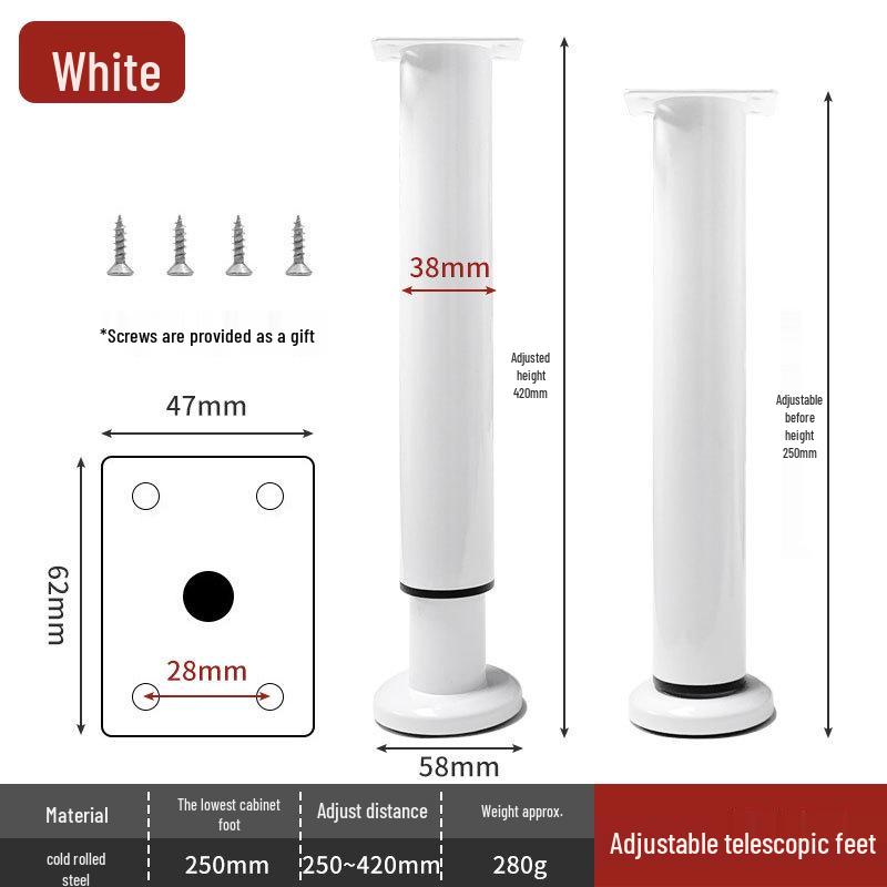 Adjustable Stainless Steel Furniture Legs for Cabinets and Tables