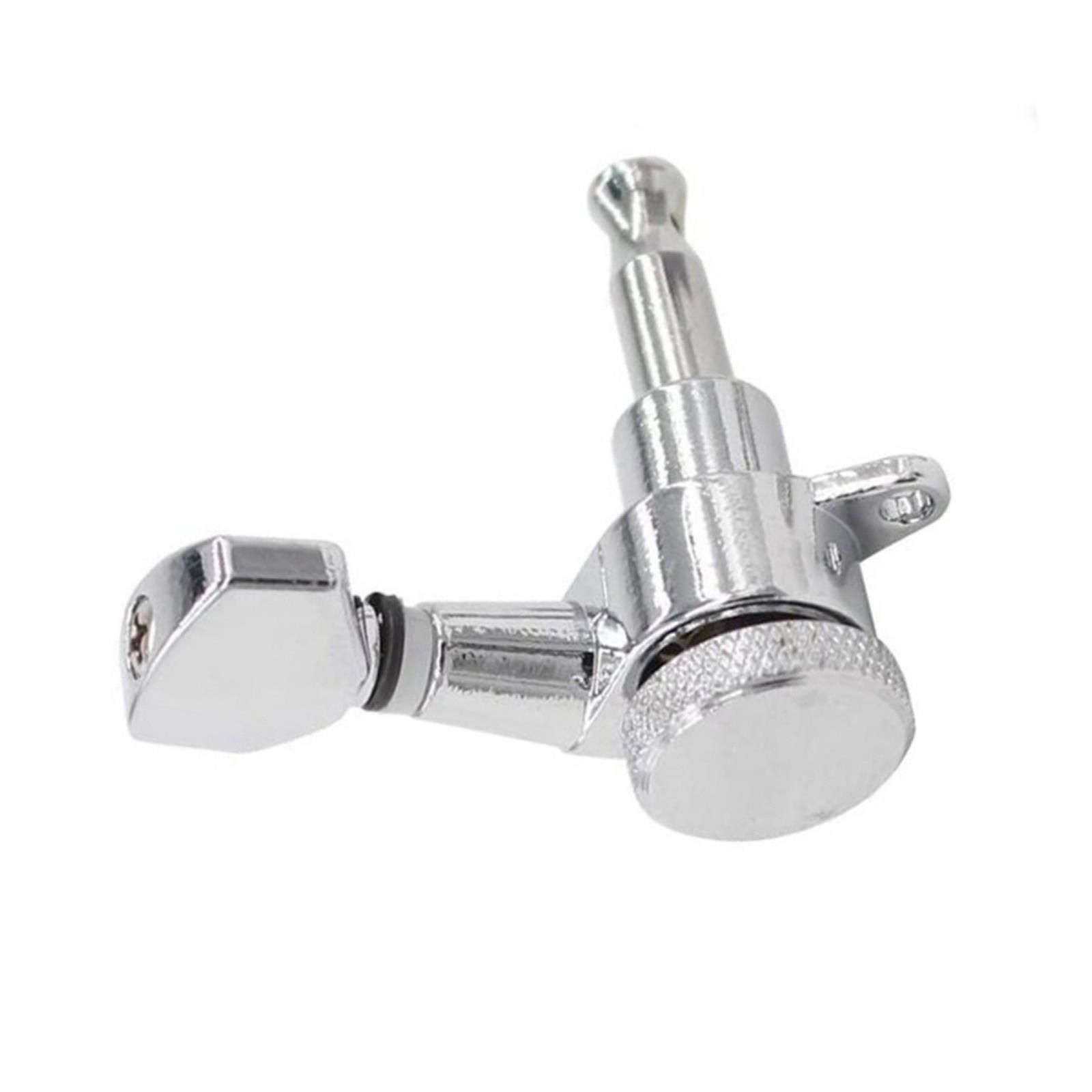 

Гитарные колки с замком, винтажные гитарные настройки, колки, ключ, замена головки для электроакустической гитары R серебряный