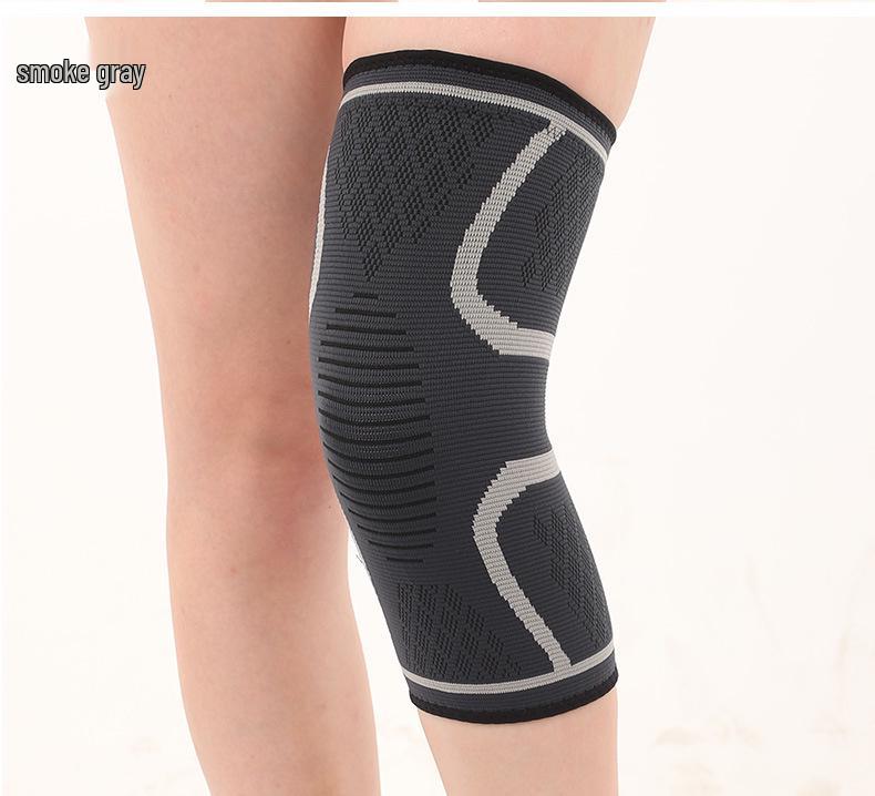 Maxwell Sports Double Wavy Anti-Slip Knee Pad: Elastic, Warm, Nylon Knitted Protective Gear for Outdoor Cycling and Hiking.