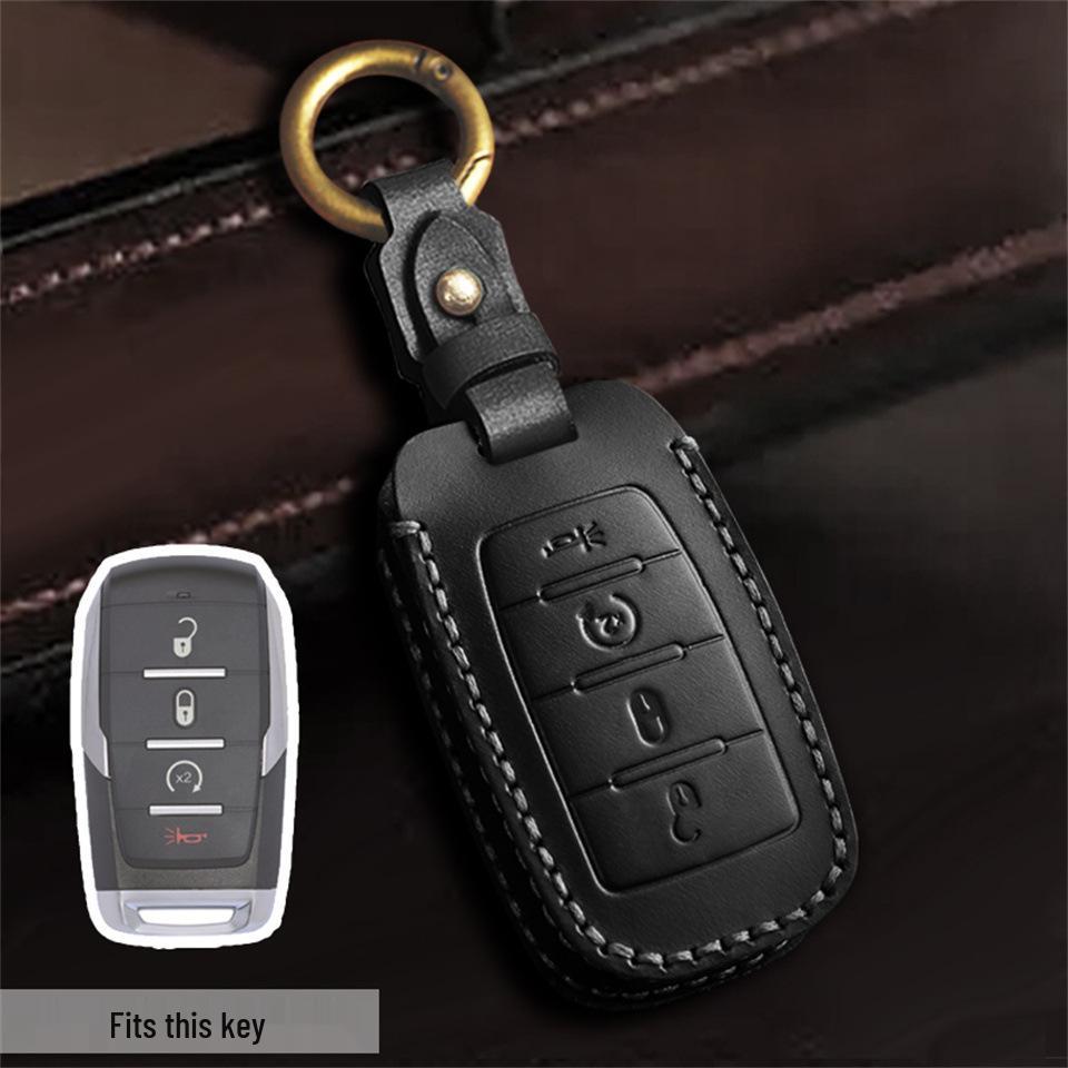 Dodge GMC Pickup Leder Schlüsselhülle – Handgefertigter Schutz für Autoschlüssel