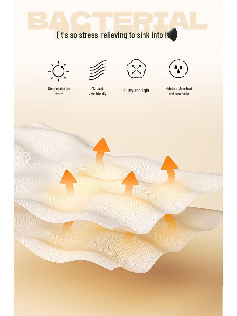 10A Antibacterial Thickened Double-Layer Gauze Quilt - Warm for Winter, Spring, and Autumn