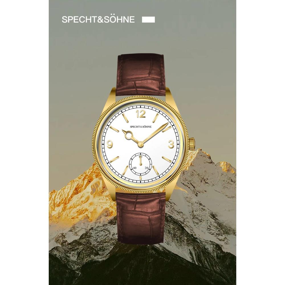 New Fashion Specht & Söhne 38.5MM Mechanical Watches For Men Seagull Movt Sapphire Crystal Business Watch Relogio Masculino