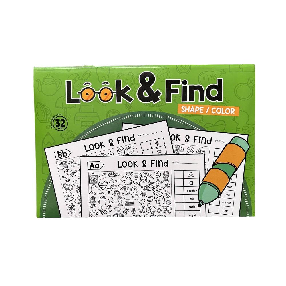 

Look and Find Children s Search for Items Game Focus and Attention Visual Perception Fun Coloring Book 32 Pages зелений