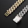 European-American Bestseller: 20mm Three-Row Zircon Cuban Chain, Real Gold Plated, Full Diamond Hip Hop Necklace