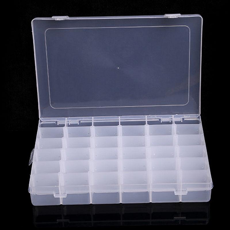 Plastic 15/24/36 Slots Jewelry Storage Box Case Craft Organizer Holder Boxes Plastic 15/24/36 Slots Jewelry Storage Box Case Craft Organizer Holder Boxes