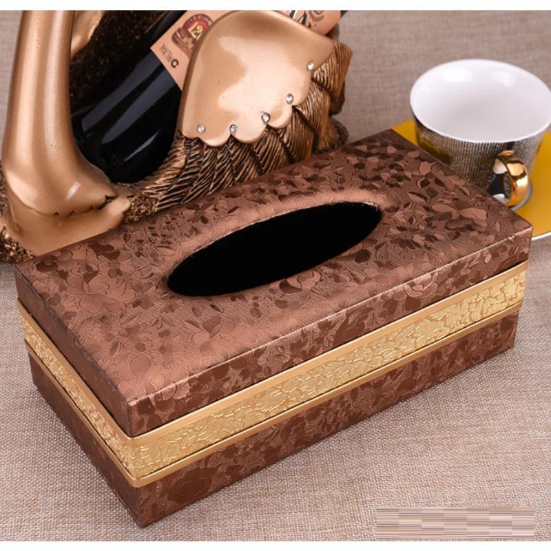 High Quality Leather Tissue Box Napkin Holder Paper Case Bathroom Tissue Box Cover Car Napkin Storage Modern Toilet Paper Box