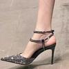Fashion Shoes Shiny Rhinestones High Heels Ladies Shoes Women Pumps Stiletto Sweet Women Heels Wedding Shoes Women Sandals