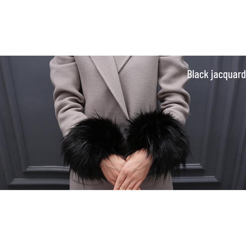 Fluffy Faux Fur Cuff Bracelet Wristband for Women