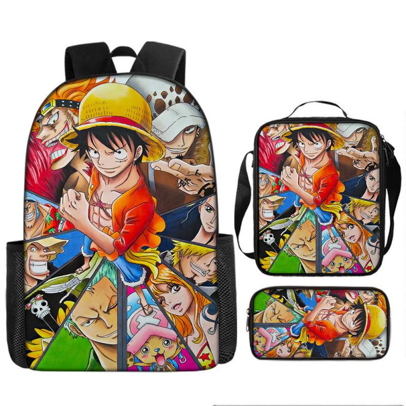 One Piece Backpack Set For Middle School Students Nylon School Bag Pencil Case And Tote Bag