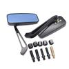 JPMODAO Modified Universal Motorcycle Electric Car Rearview Mirror, 2 X 10 MM Screw Teeth,