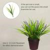 4 Bundles Artificial Plants Outdoor 14.1inch/35cm Fake Monkey GrassWith Flowers For Pot Garden Verandah Decor For Window GardenO
