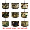 Birds Printing Lampshade Wall Lamp Shade Light Cover Chandelier Bamboo Art Chandelier
