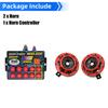 115DB Hella Super Loud Electric Tone Air Horn Kit and 56 Musical Electronic Horn 56 Tone Horn Controller Fit For Motor Car 12V