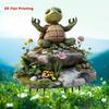 Yoga Turtle Sitting On A Stone, Acrylic, Garden Stake, Outdoor Decoration, Flower Pot Landscape Decoration, Ground Plug